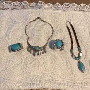 Lot of 4 Turquoise Costume Jewlery